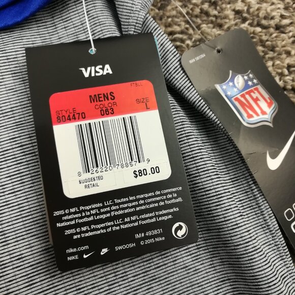 NWT Buffalo Bills Polo Shirt Nike On Field Dri Fit Mens Large $80 - Picture 3 of 10